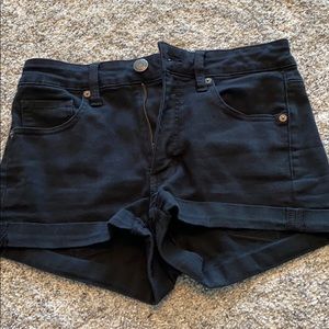 American Eagle High waisted Black Denim Shorts